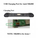 USB Charging Port Connector For Autel MaxiCOM MK808 MK808TS BT
